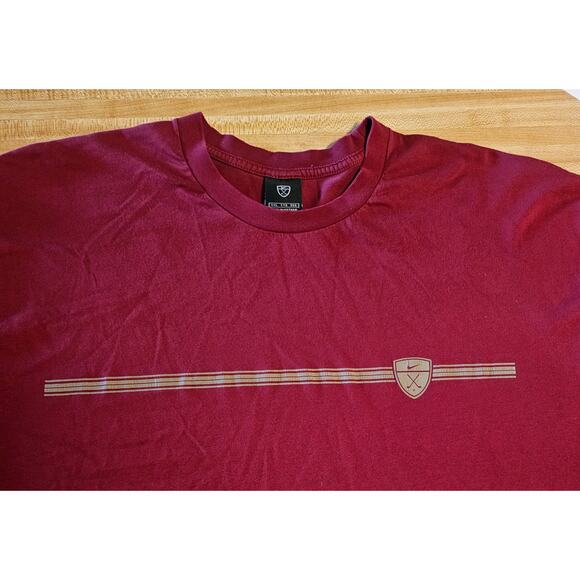 NIKE Burgundy Golf Long Sleeve VINTAGE T-Shirt Cotton Men's size XXL 2XL - Picture 4 of 7